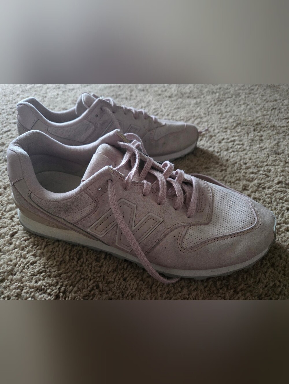 New Balance Women's Pink Suede Sneakers